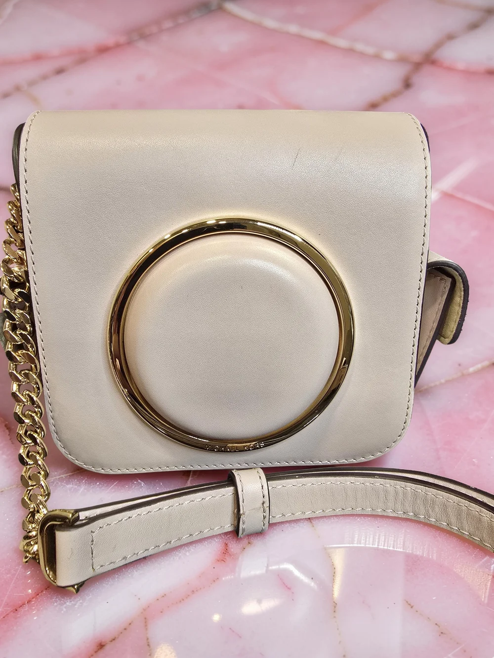 Michael Kors Scout Pink Leather Crossbody Bag - Rare Find!